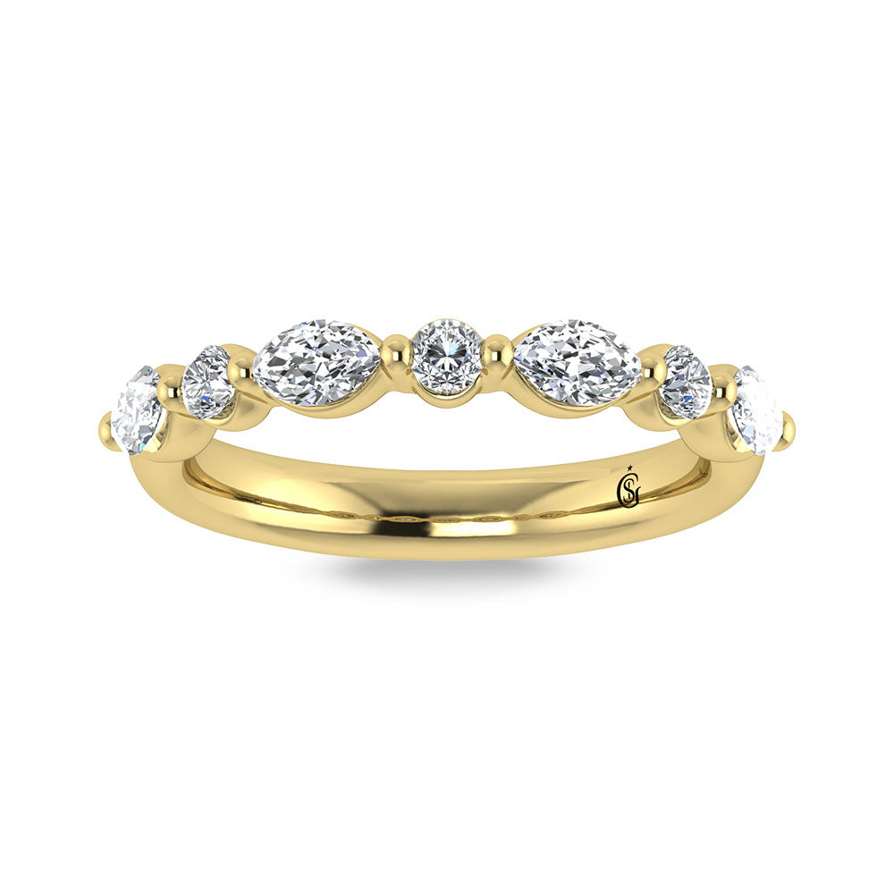 14K Yellow Gold Lab Grown Diamond 1/2 ct.tw. IGI Certified Wedding Band