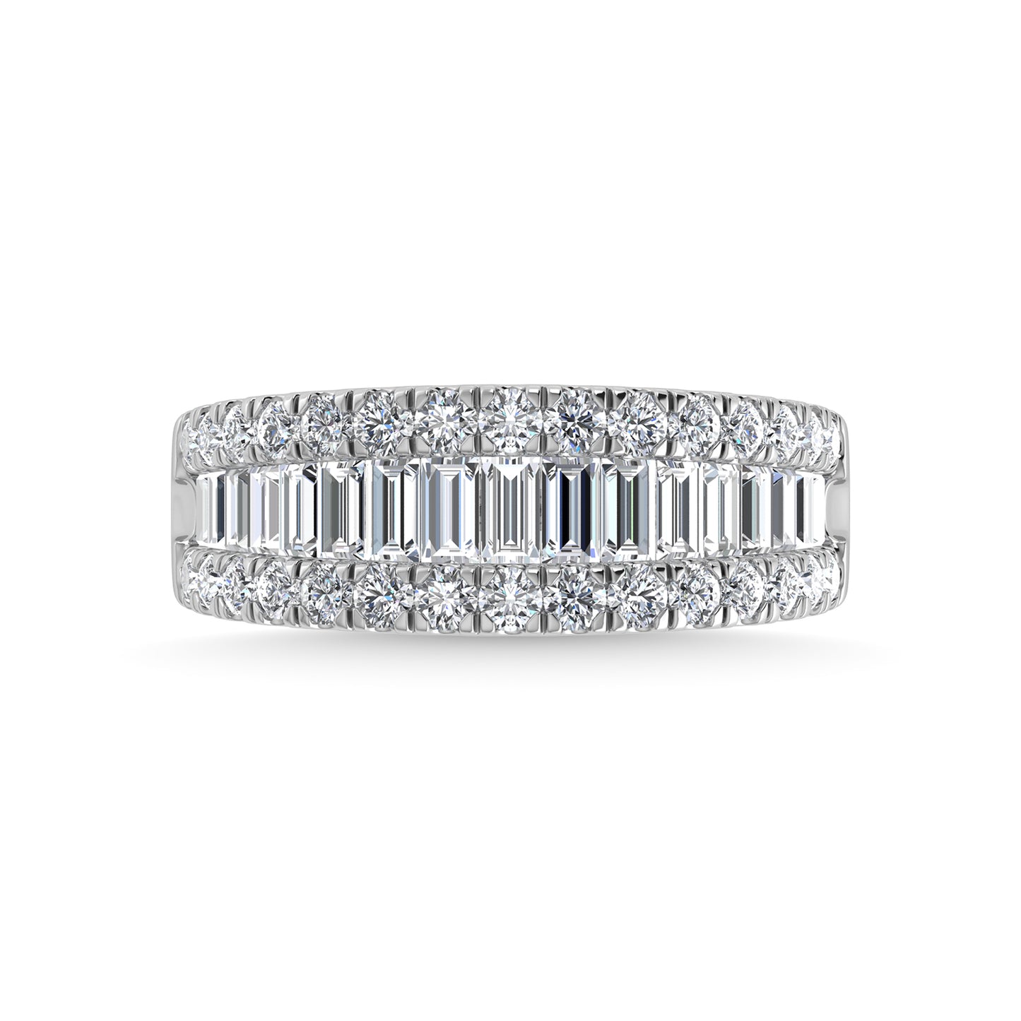 14K White Gold Lab Grown Diamond 2 Ct.Tw. Wedding Band