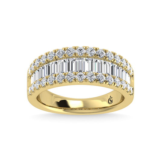 14K Yellow Gold Lab Grown Diamond 2 Ct.Tw. Wedding Band