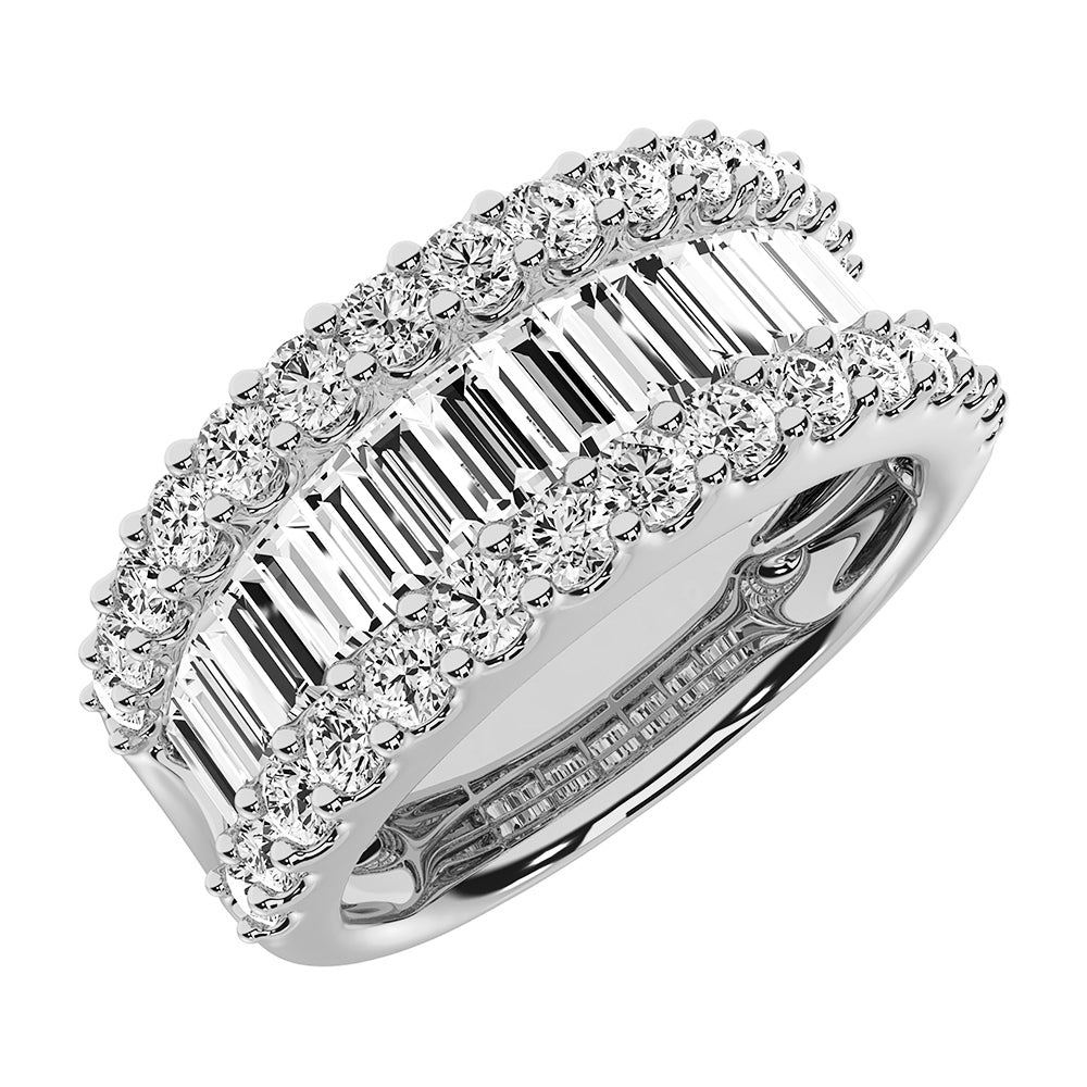 14K White Gold Lab Grown Diamond 1 Ct.Tw. Baguette Wedding Band