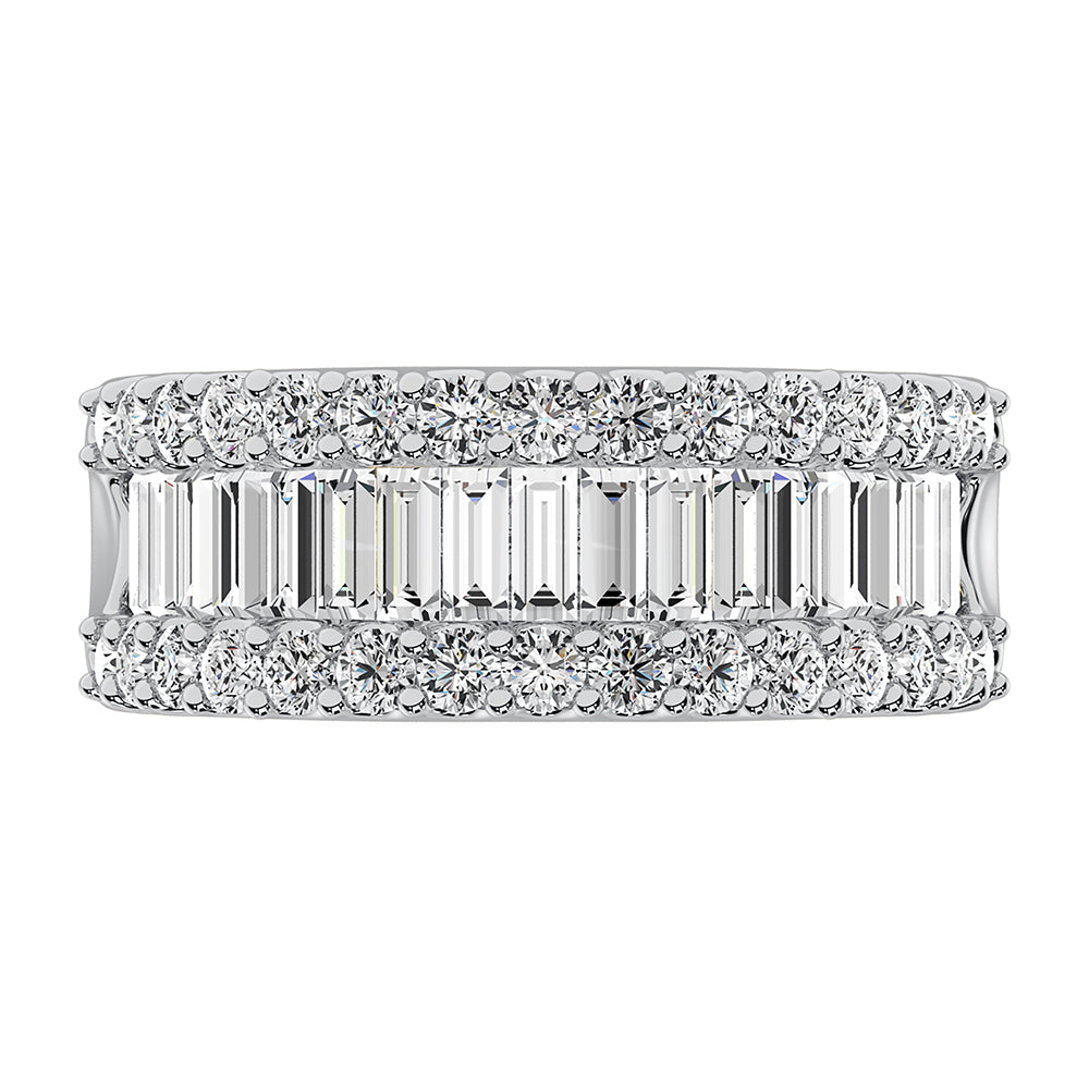 14K White Gold Lab Grown Diamond 1/2 Ct.Tw. Baguette Wedding Band