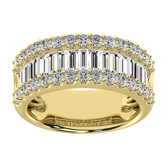 14K Yellow Gold Lab Grown Diamond 1/2 Ct.Tw. Baguette Wedding Band
