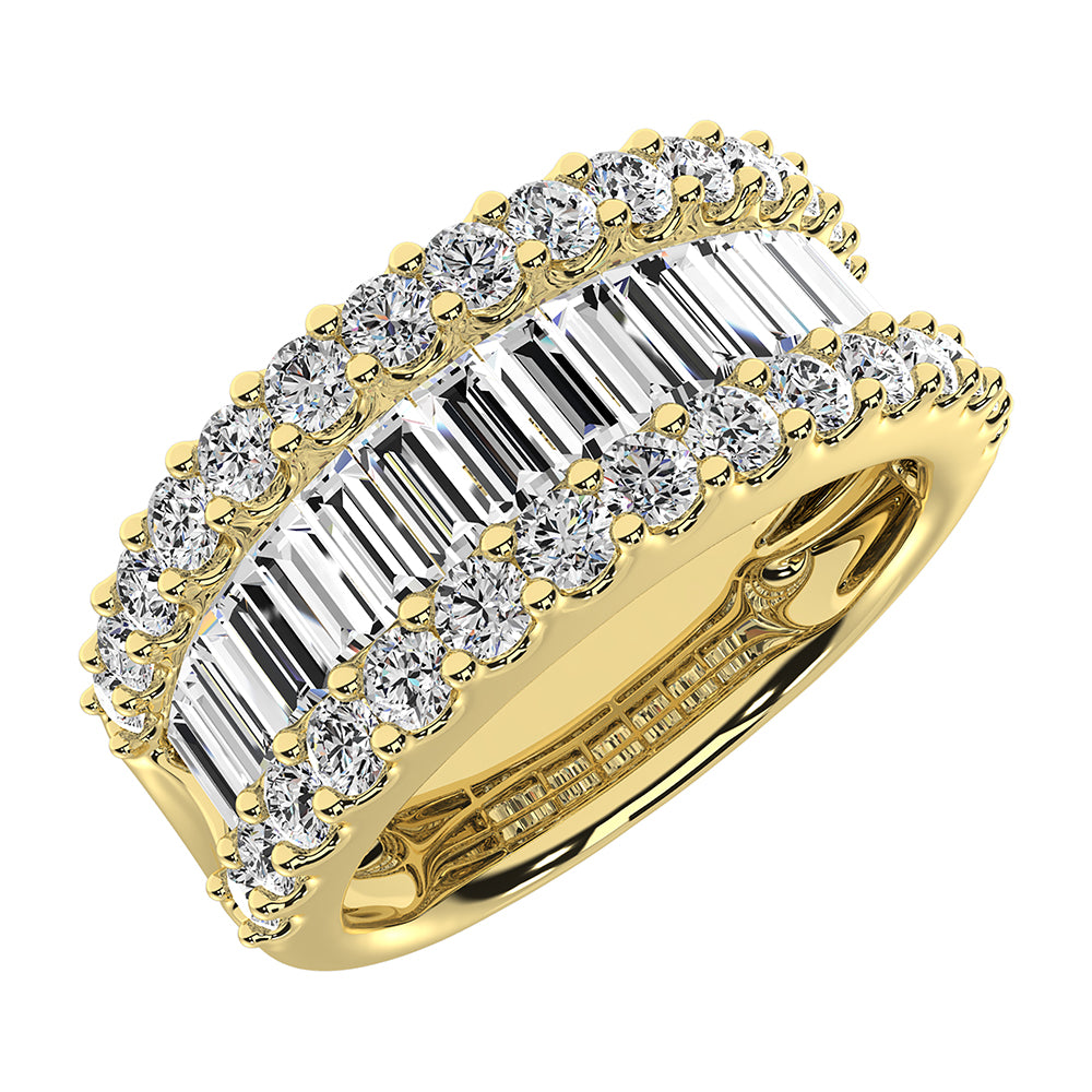 14K Yellow Gold Lab Grown Diamond 1 Ct.Tw. Baguette Wedding Band