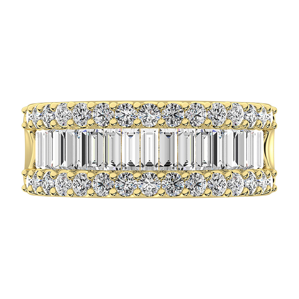 14K Yellow Gold Lab Grown Diamond 1 Ct.Tw. Baguette Wedding Band