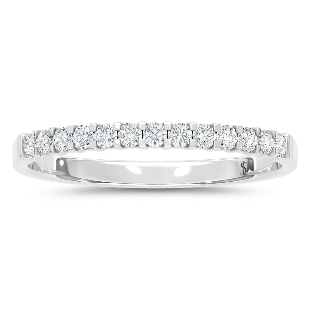 14K White Gold Lab Grown Diamond 1/3 Ct.Tw. Ladies Machine Band