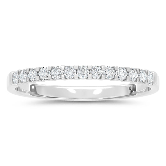 14K White Gold Lab Grown Diamond 1/3 Ct.Tw. Ladies Machine Band