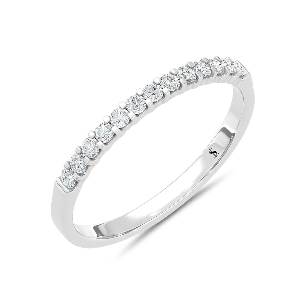 14K White Gold Lab Grown Diamond 1/3 Ct.Tw. Ladies Machine Band