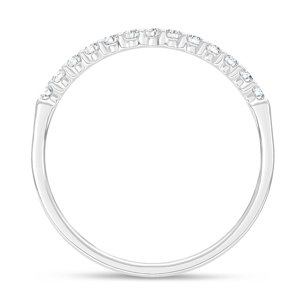 14K White Gold Lab Grown Diamond 1/3 Ct.Tw. Ladies Machine Band