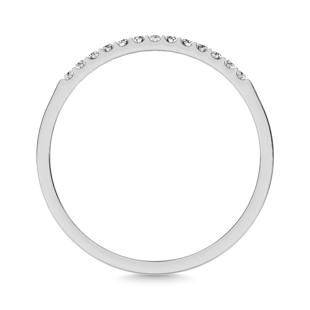 14K White Gold Lab Grown Diamond 1/6 Ct.Tw. Ladies Machine Band