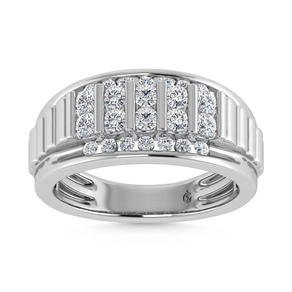 14K White Gold Lab Grown Diamond 1 Ct.Tw. Mens Ring