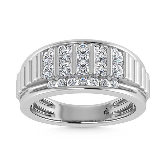 14K White Gold Lab Grown Diamond 1 Ct.Tw. Mens Ring