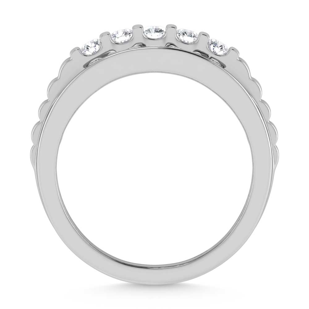 14K White Gold Lab Grown Diamond 1 Ct.Tw. Mens Ring