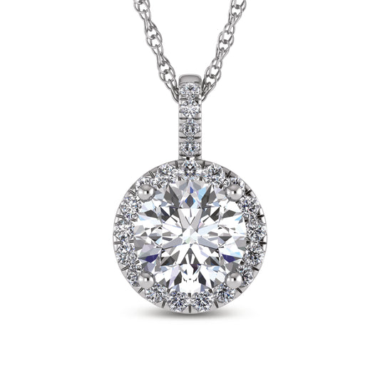14K White Gold Labgrown Diamond 2 1/2 Ct.Tw. Fashion Pendant