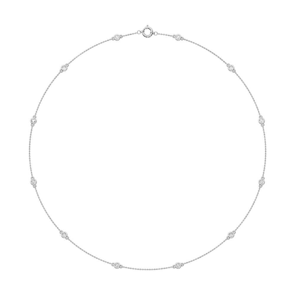 14K White Gold Lab Grown Diamond 1 1/2 Ct.Tw. Fashion Necklace