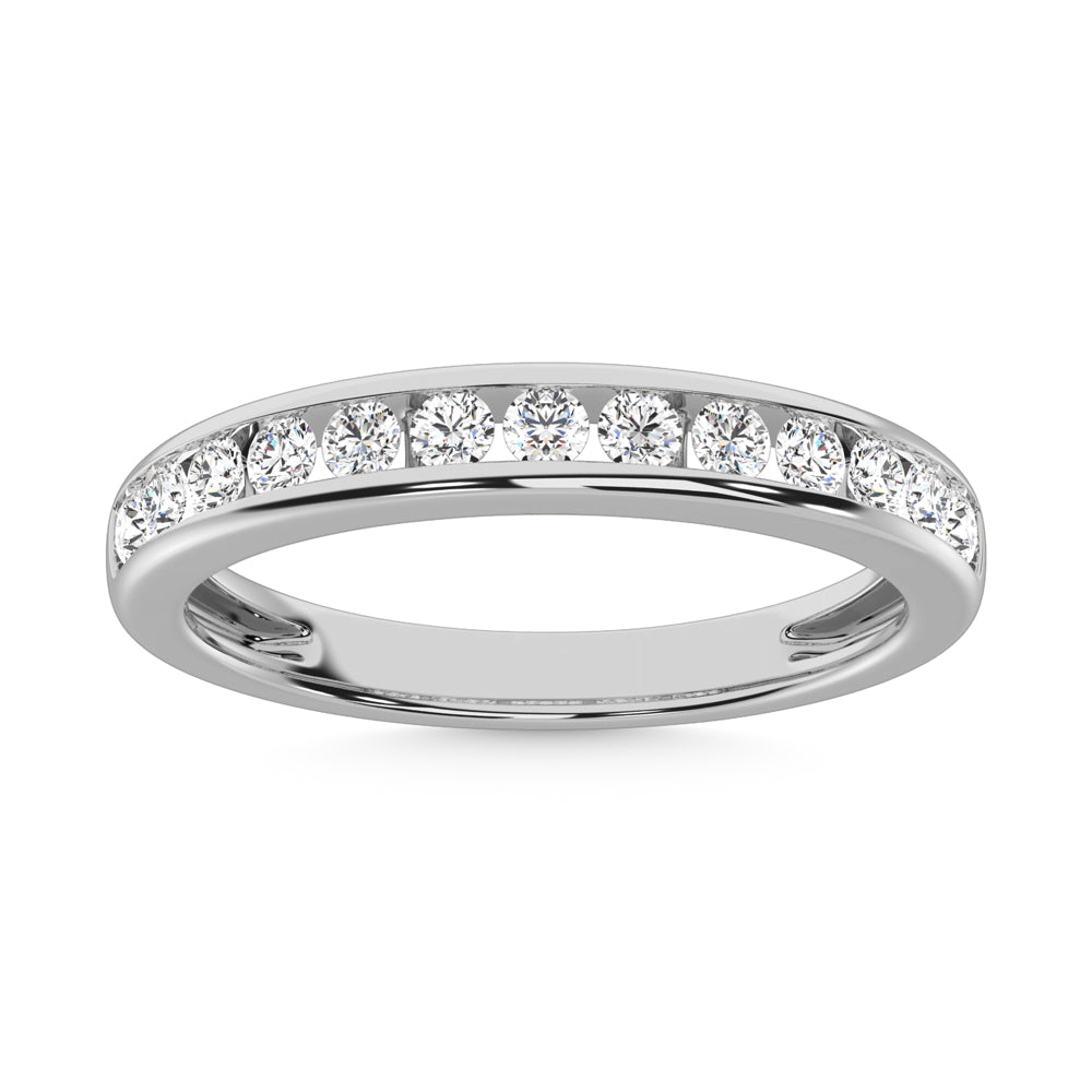 14K White Gold Lab Grown Diamond 1/4 Ct.Tw. Channel Band