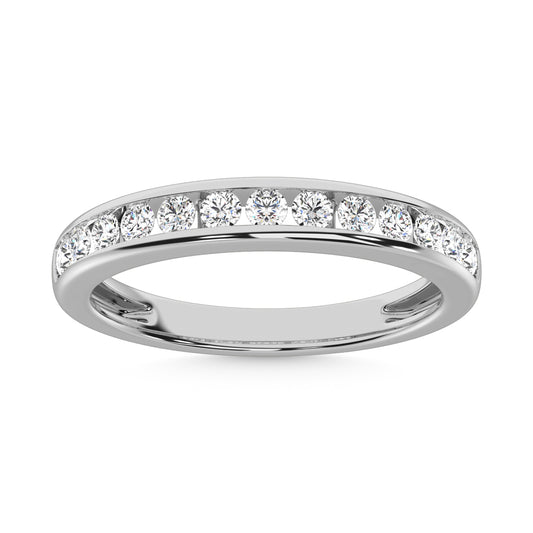 14K White Gold Lab Grown Diamond 1/4 Ct.Tw. Channel Band