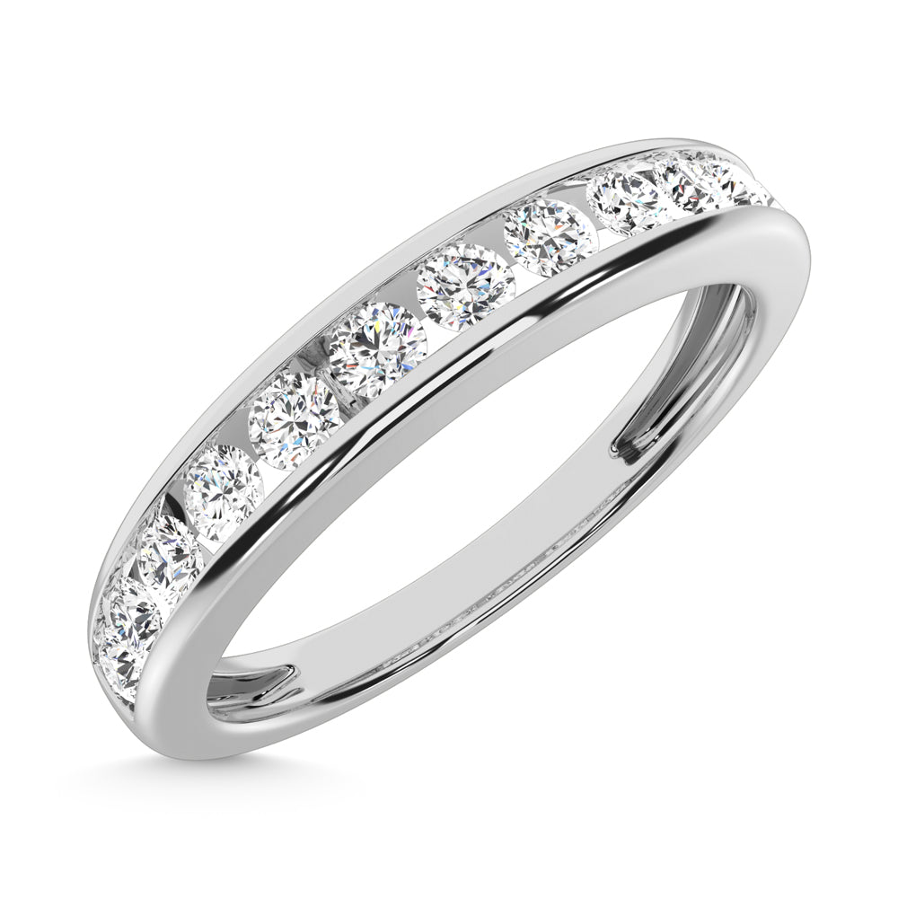 14K White Gold Lab Grown Diamond 1/4 Ct.Tw. Channel Band