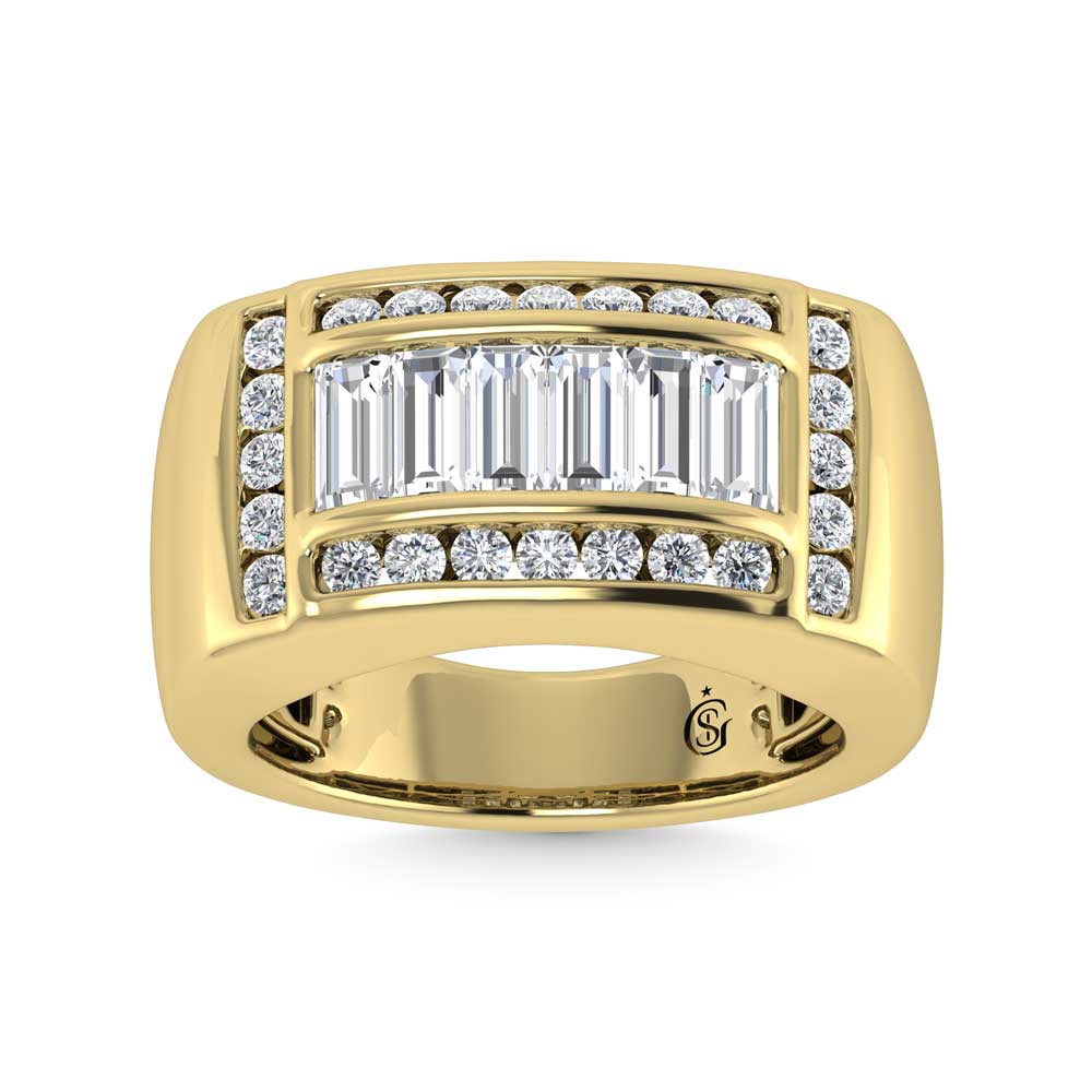 14K Yellow Gold Lab Grown Diamond 2 1/6 Ct.Tw. Mens Ring