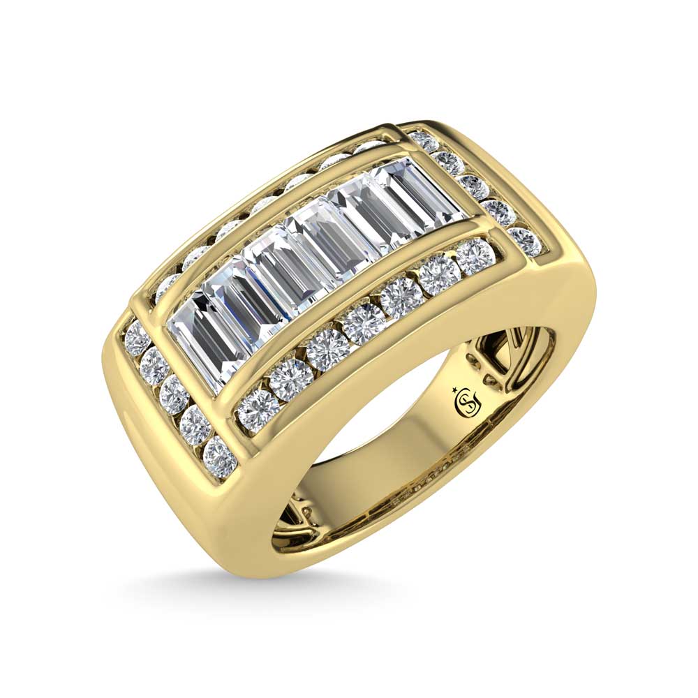 14K Yellow Gold Lab Grown Diamond 2 1/6 Ct.Tw. Mens Ring