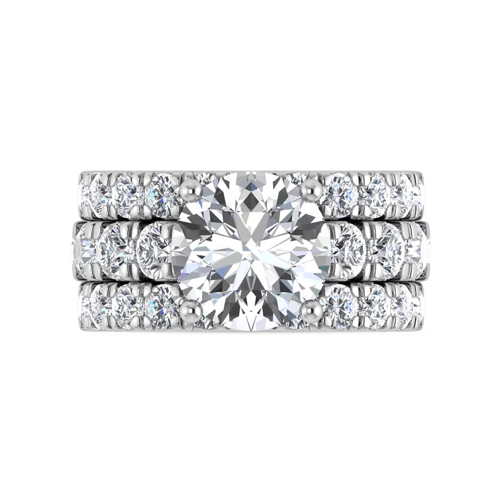 14K White Gold Lab Grown  Diamond 4 7/8 Ct.Tw. Bridal Ring