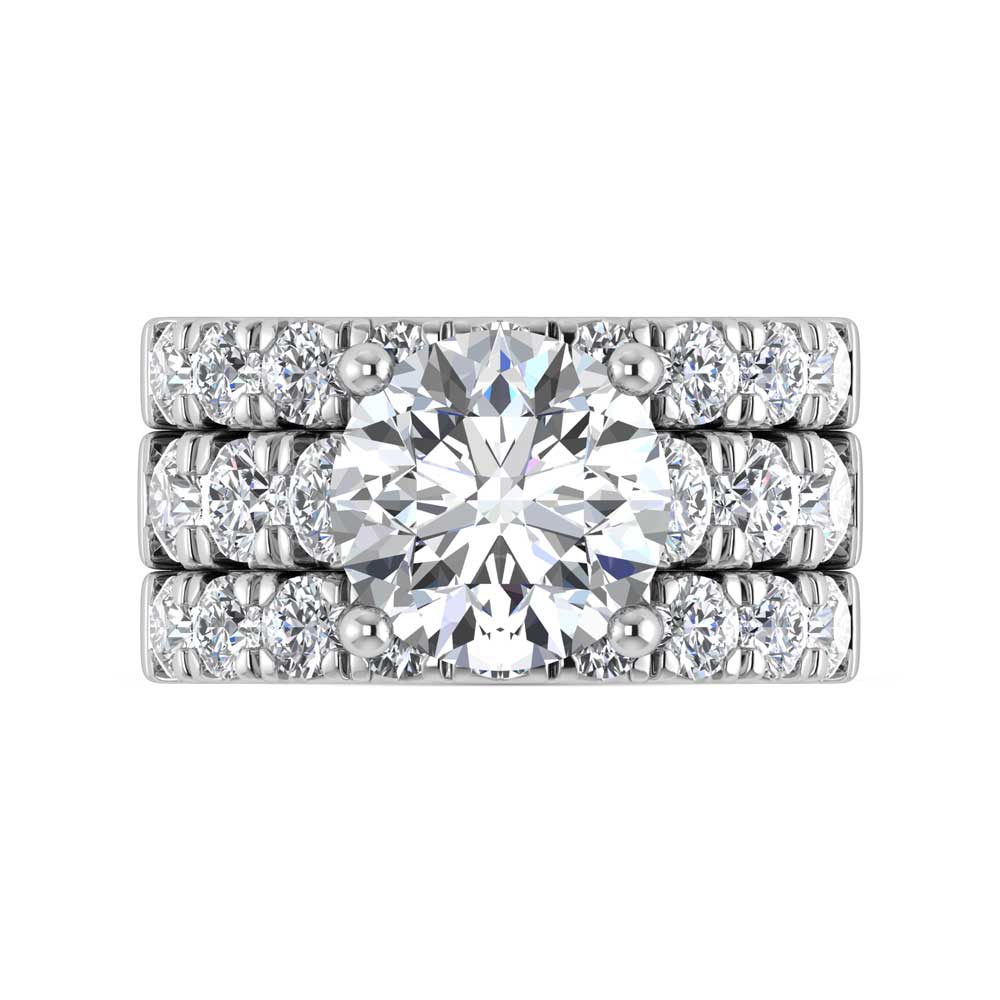 14K White Gold Lab Grown  Diamond 8 Ct.Tw. Bridal Ring