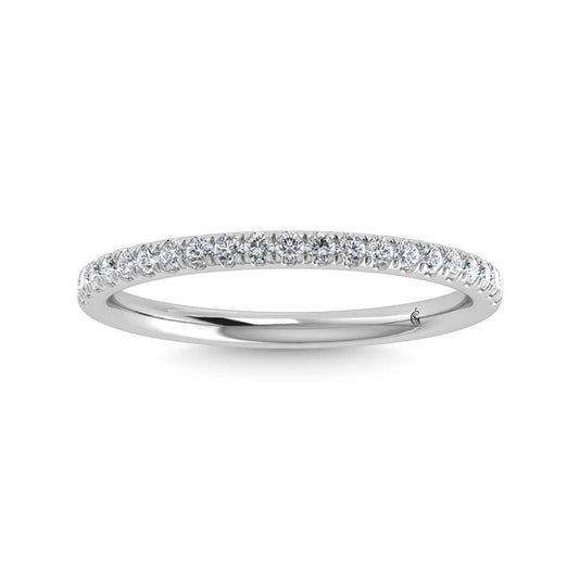 14K White Gold Lab Grown Diamond 1/5 Ct.Tw. Band