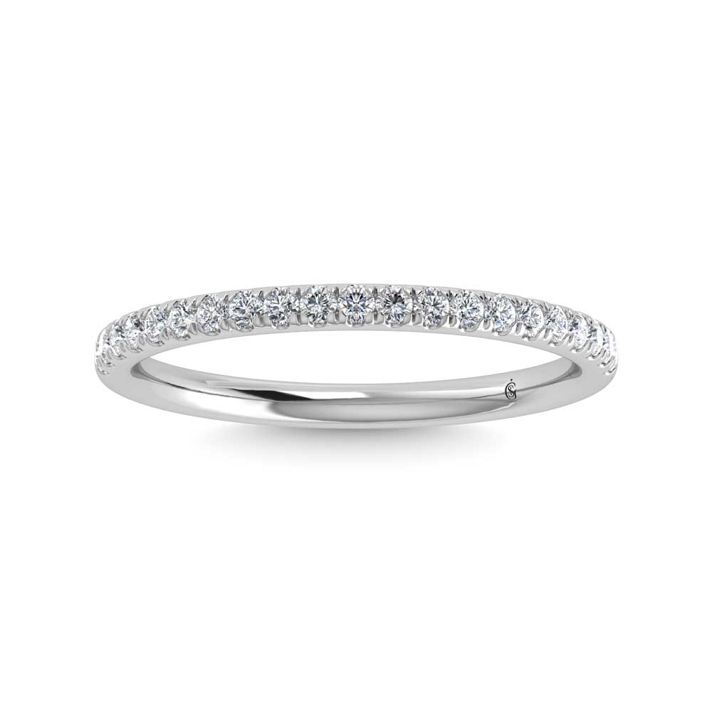 14K White Gold Lab Grown Diamond 1/5 Ct.Tw. Band