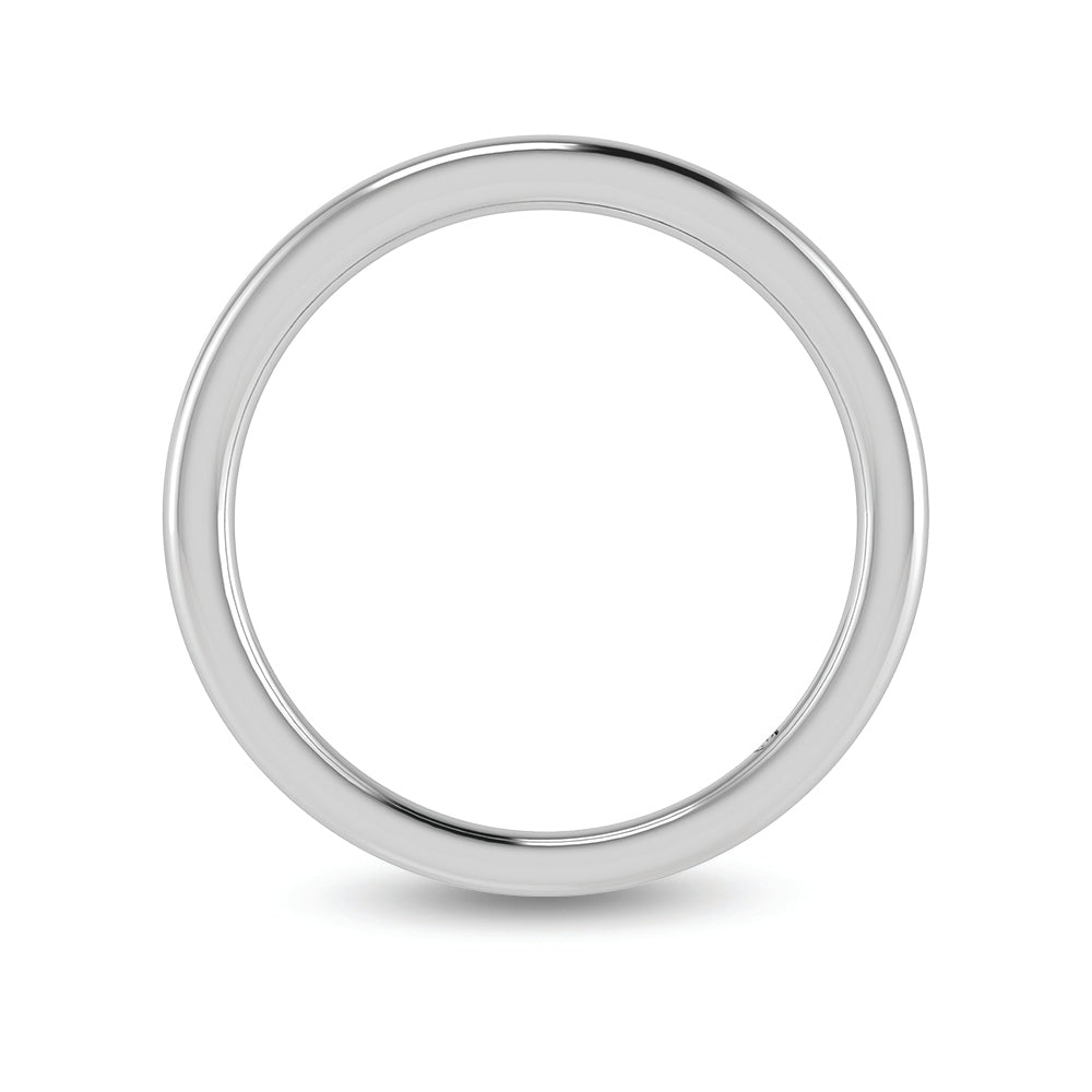 14K White Gold Lab Grown Plain Wedding Band