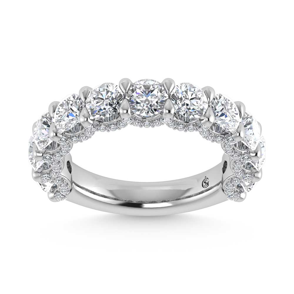 14K White Gold Lab Grown Diamond 2 3/4 Ct.Tw. Band