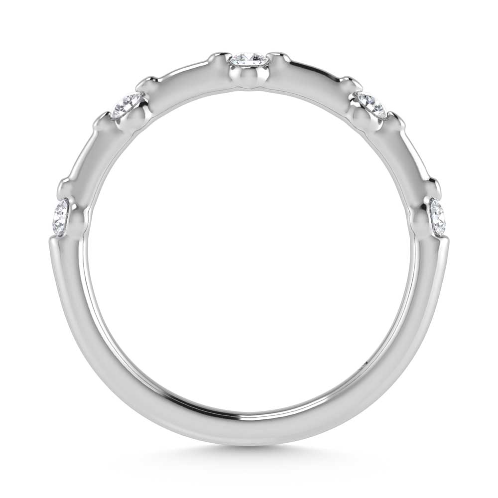 14K White Gold Lab Grown Diamond 1/6 Ct.Tw. Wedding Band