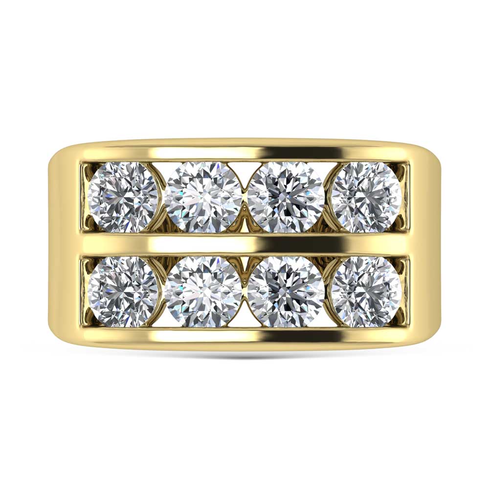 14K Yellow Gold Lab Grown Diamond 4 Ct.Tw. Mens Ring