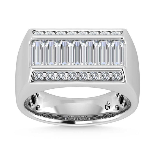 14K White Gold Lab Grown Diamond 2 Ct.Tw. Mens Ring