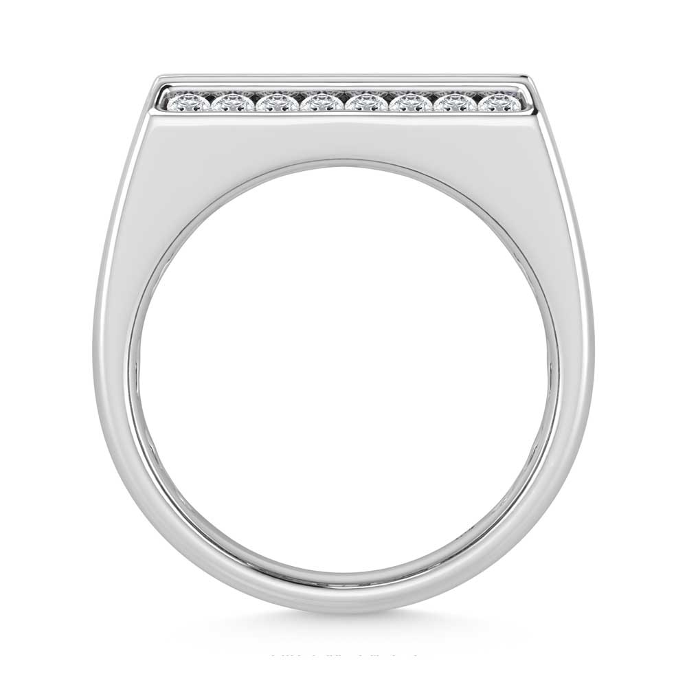 14K White Gold Lab Grown Diamond 2 Ct.Tw. Mens Ring