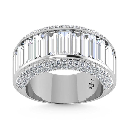 14K White Gold Lab Grown Diamond 4 1/2 Ct.Tw. Band