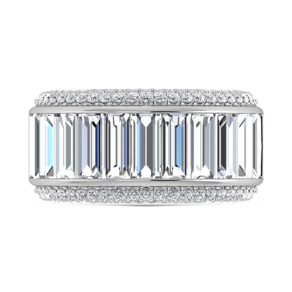 14K White Gold Lab Grown Diamond 4 1/2 Ct.Tw. Band