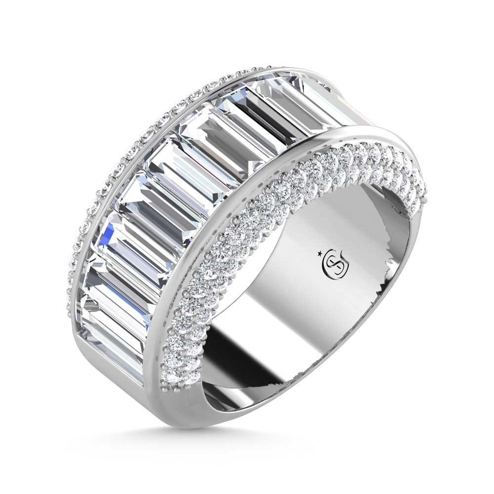14K White Gold Lab Grown Diamond 4 1/2 Ct.Tw. Band