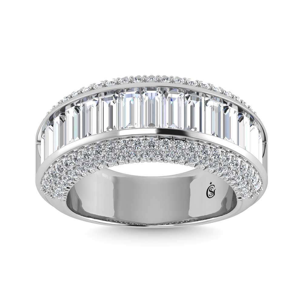 14K White Gold Lab Grown Diamond 2 1/2 Ct.Tw. Band