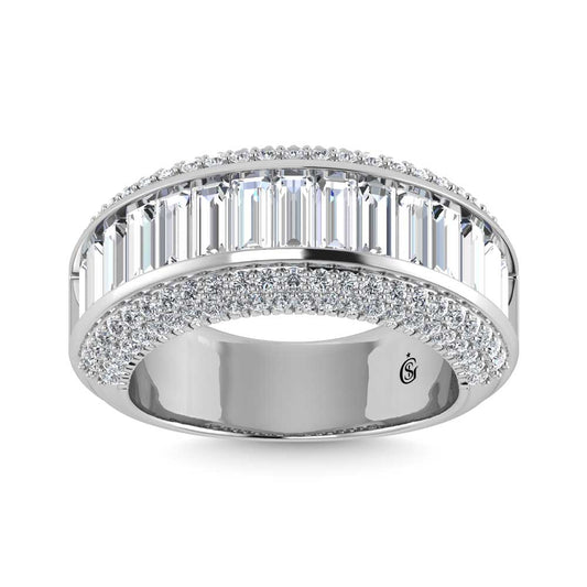 14K White Gold Lab Grown Diamond 2 1/2 Ct.Tw. Band