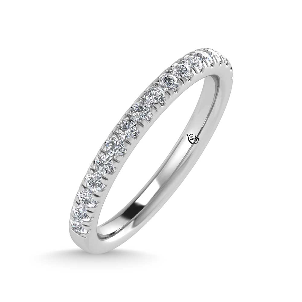 14K White Gold Lab Grown Diamond 1/3 Ct.Tw. Band