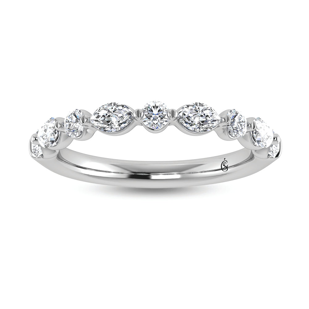 14K White Gold Lab Grown Diamond 1/2 Ct.Tw. Stackable Band