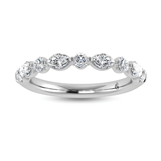 14K White Gold Lab Grown Diamond 1/2 Ct.Tw. Stackable Band