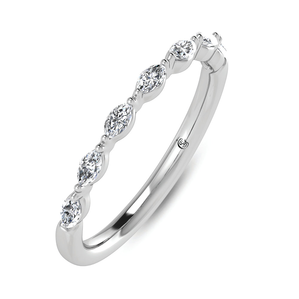 14K White Gold Lab Grown Diamond 1/4 Ct.Tw. Stackable Band