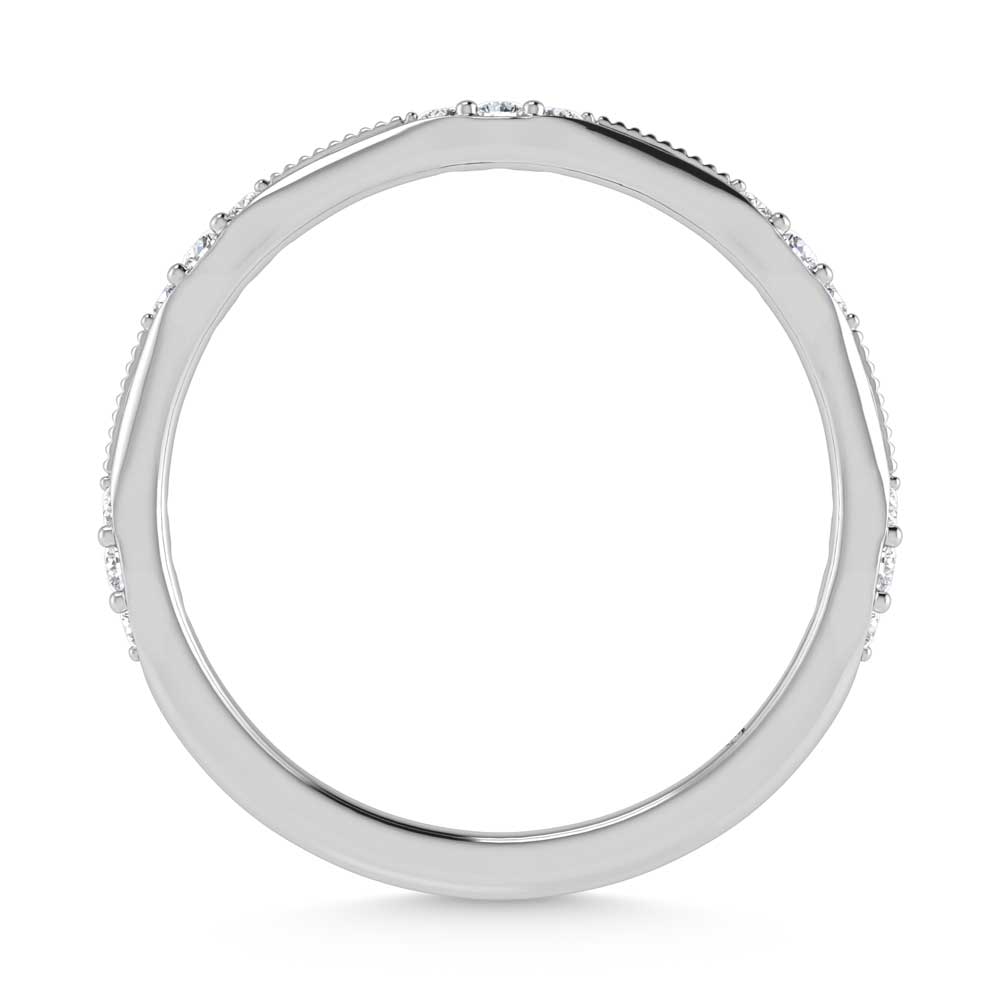 14K White Gold Lab Grown Diamond 1/6 Ct.Tw. Band