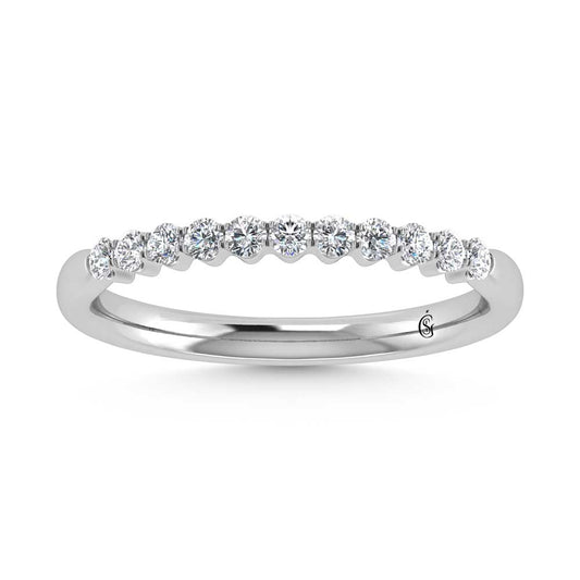 14K White Gold Lab Grown Diamond 1/4 Ct.Tw. Band
