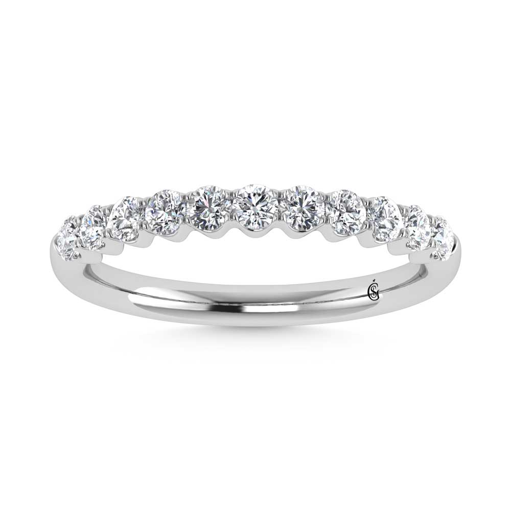 14K White Gold Lab Grown Diamond 1/2 Ct.Tw. Band