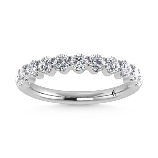 14K White Gold Lab Grown Diamond 1 1/2 Ct.Tw. Band