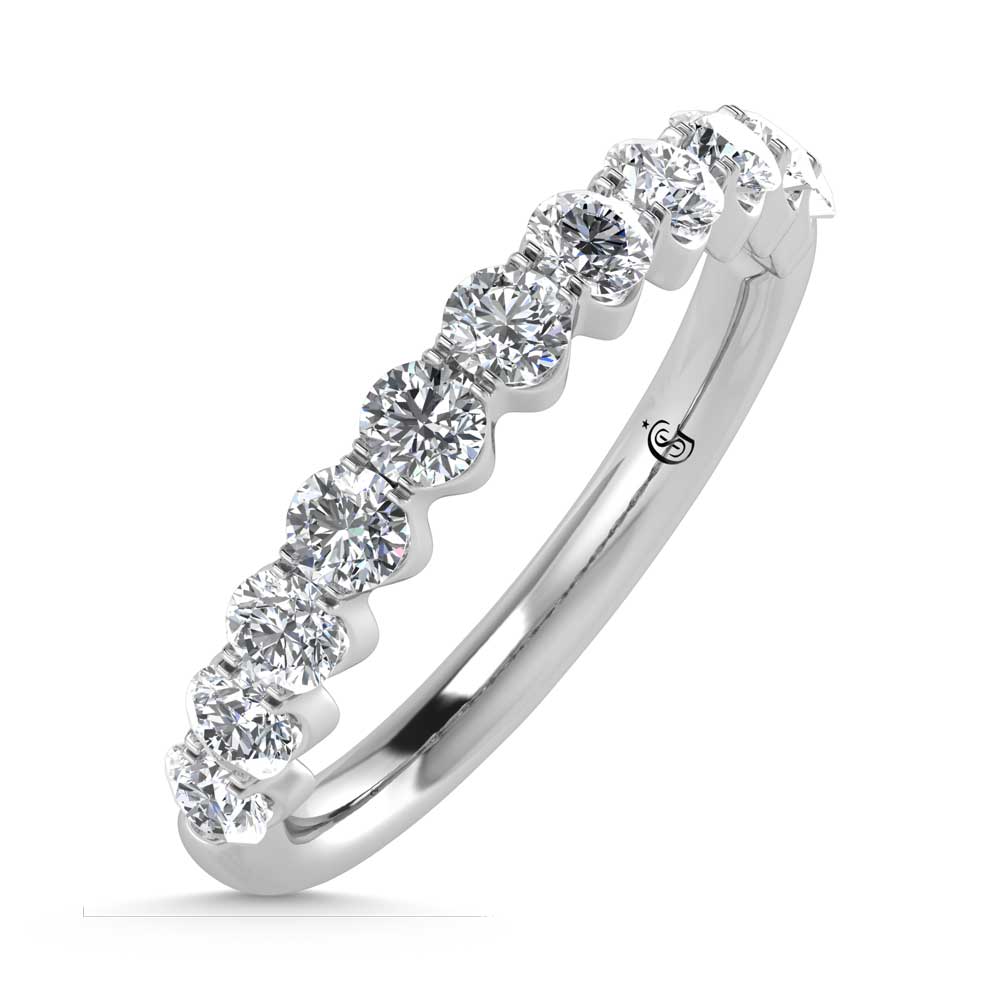 14K White Gold Lab Grown Diamond 1 1/2 Ct.Tw. Band