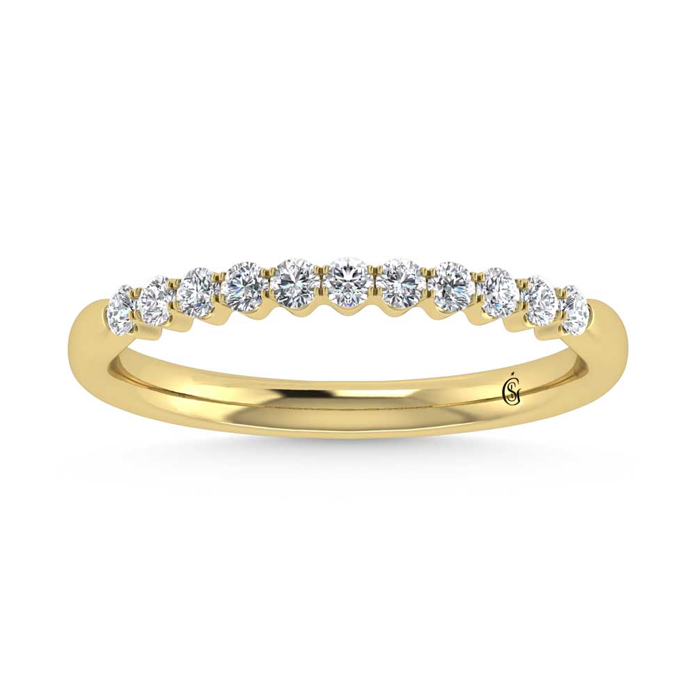 14K Yellow Gold Lab Grown Diamond 1/4 Ct.Tw. Band