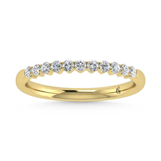 14K Yellow Gold Lab Grown Diamond 1/4 Ct.Tw. Band