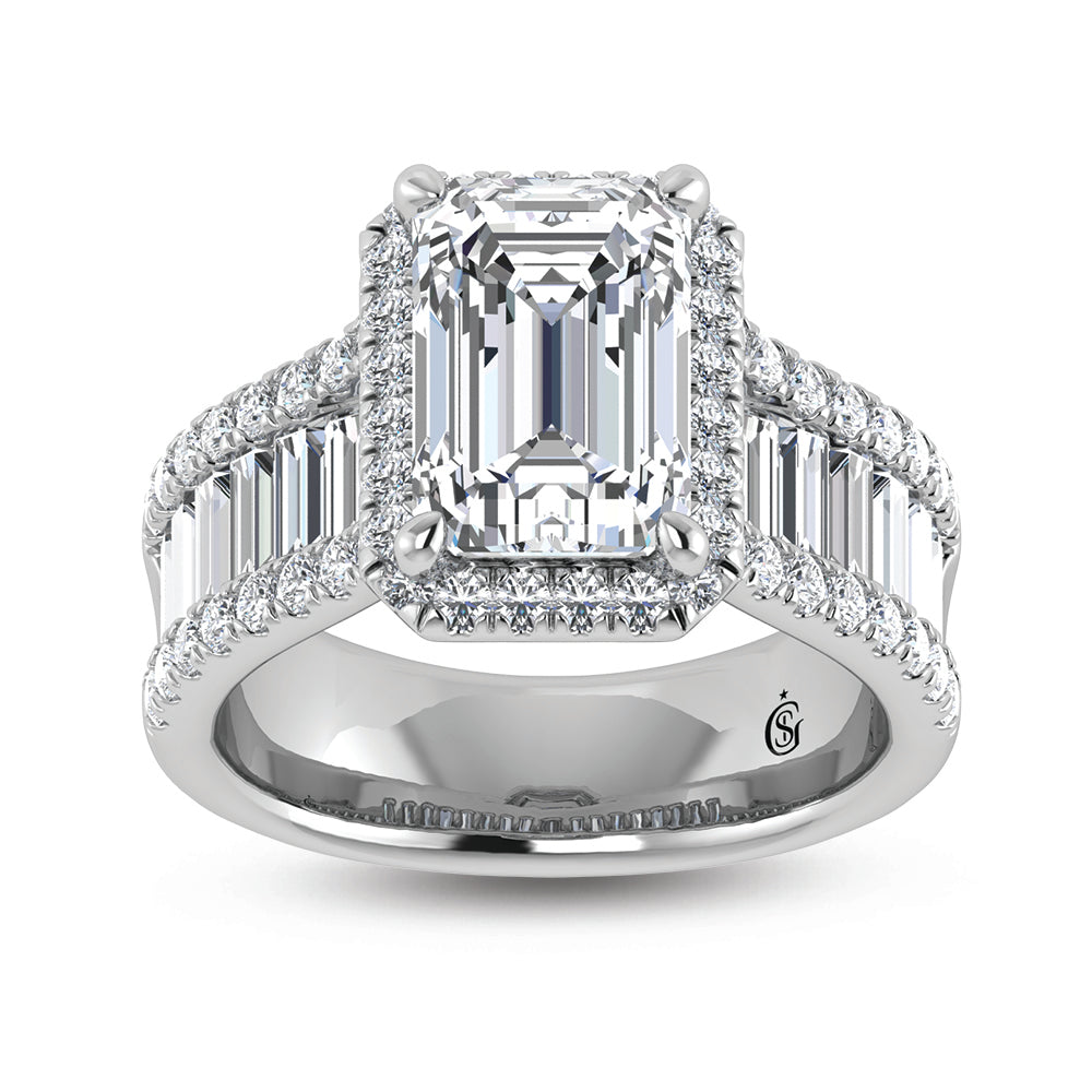 14K White Gold Lab Grown Diamond 4 5/8 Ct.Tw. Engagement Ring
